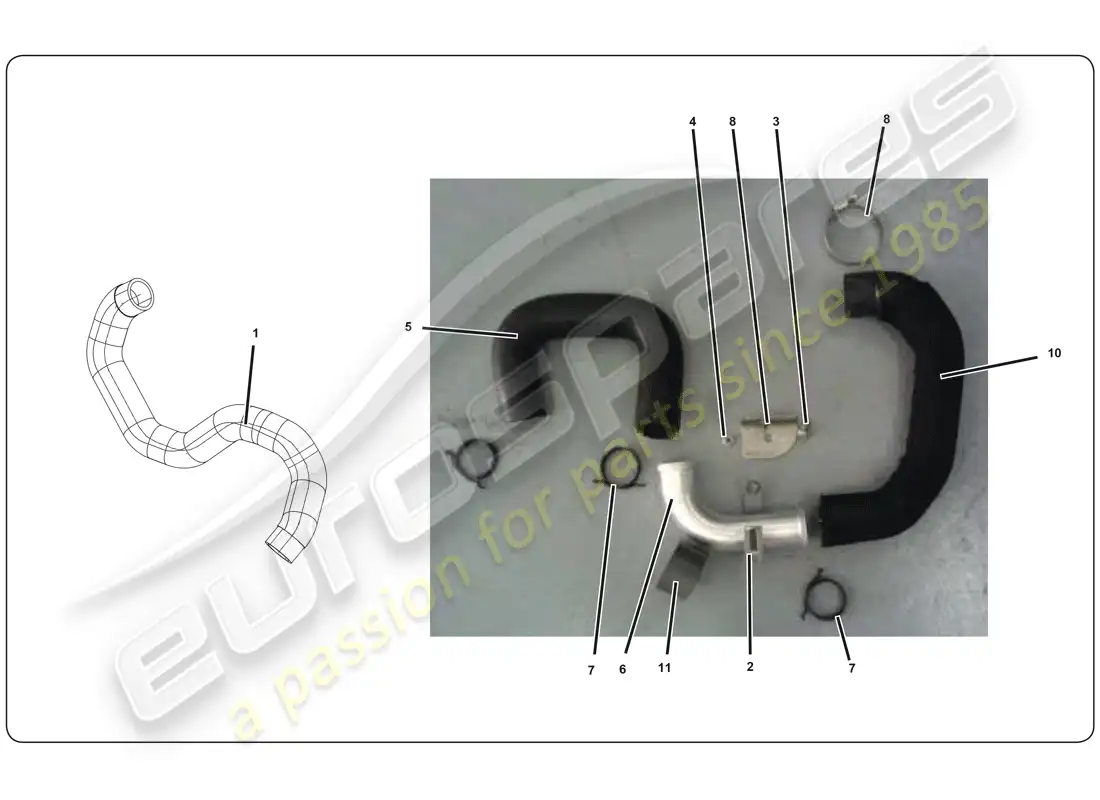 lamborghini super trofeo (2009-2014) water cooling diagrama de piezas