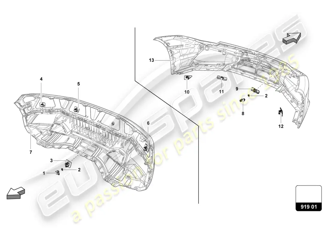 lamborghini lp580-2 spyder (2016) centro de sensores diagrama de piezas
