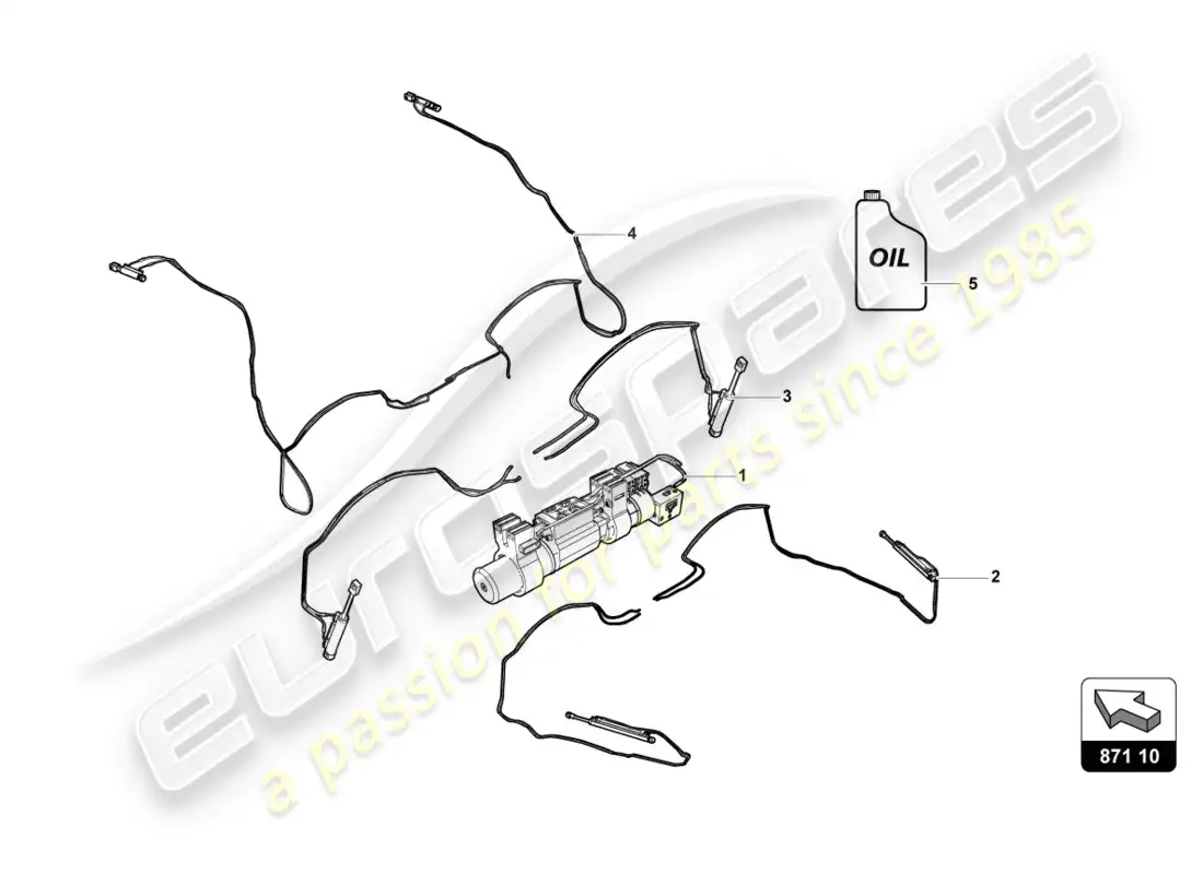 lamborghini lp610-4 spyder (2016) techo diagrama de piezas