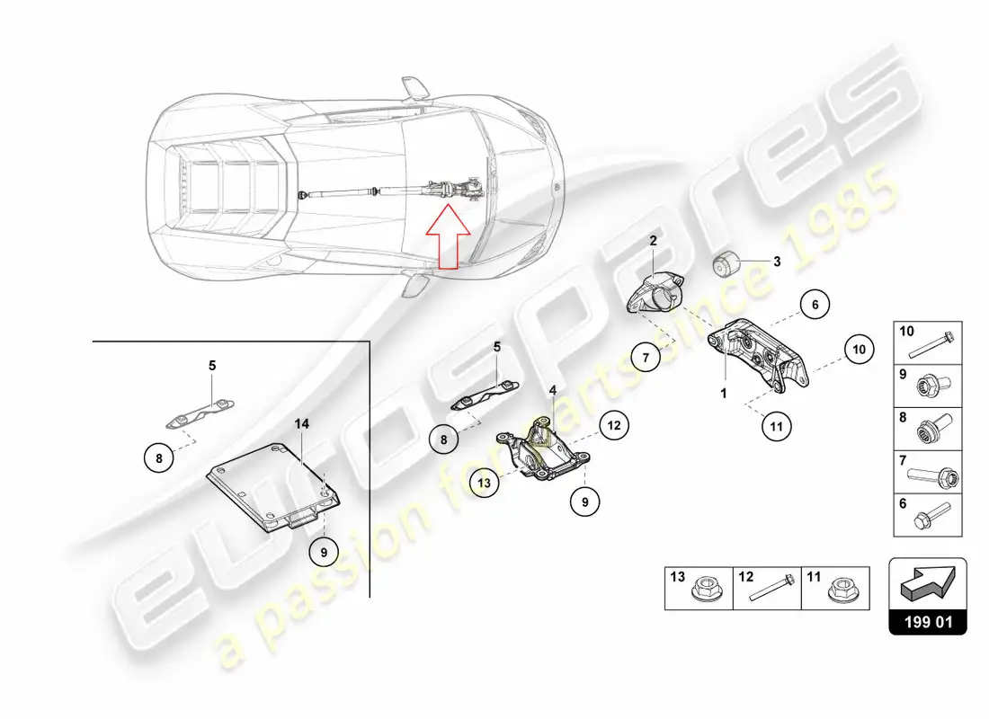 lamborghini lp600-4 zhong coupe (2015) pieza de cojinete diagrama de piezas