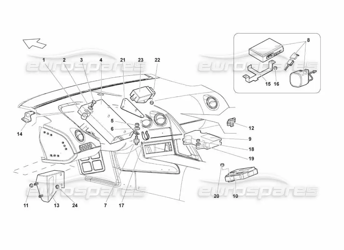 lamborghini murcielago lp670 sistema eléctrico diagrama de piezas