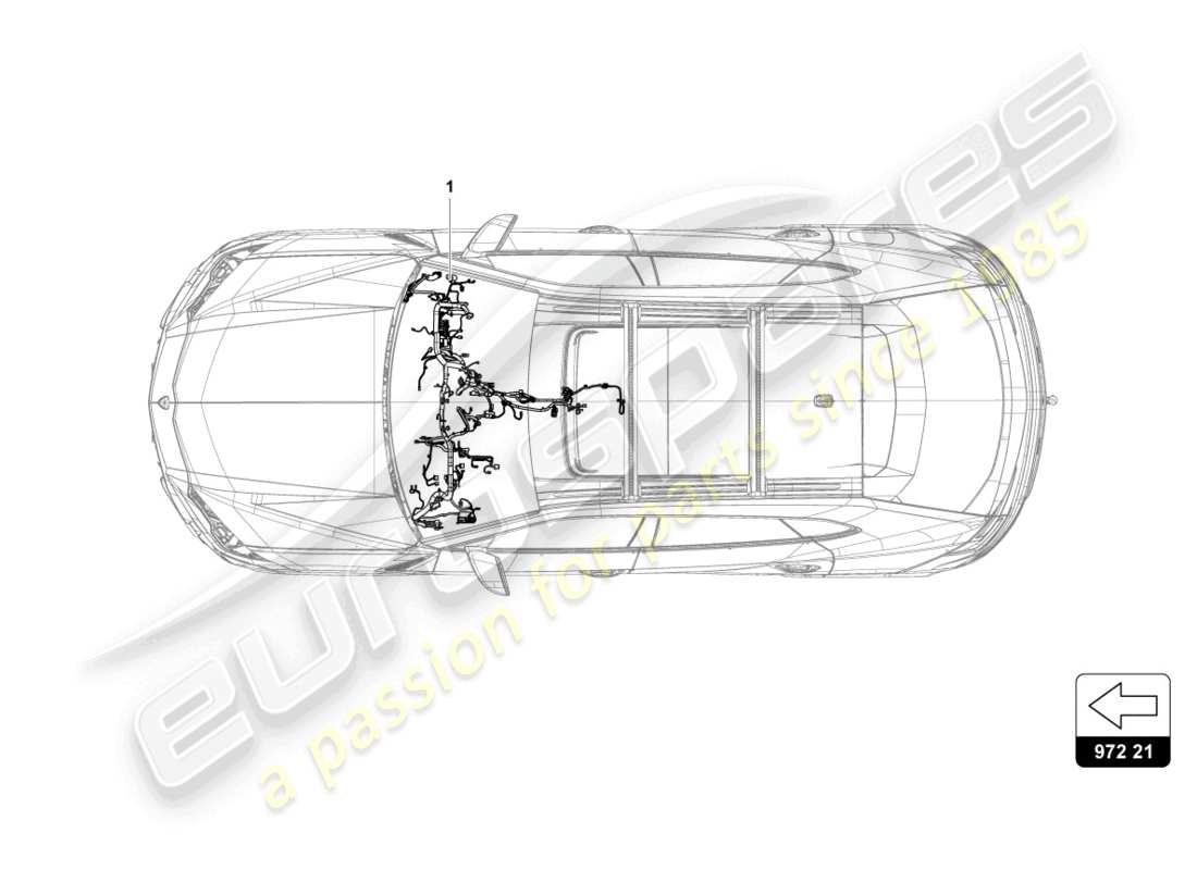 lamborghini urus (2020) juego de cableado para el panel de salpicadero diagrama de piezas