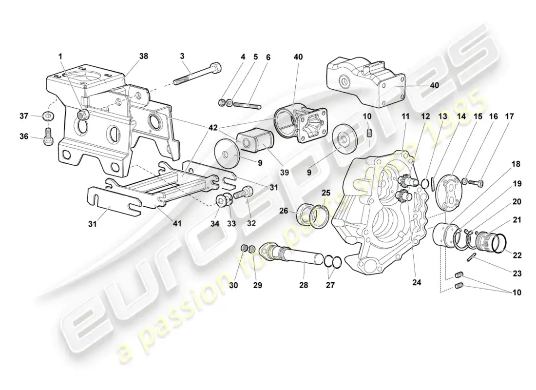 lamborghini murcielago coupe (2004) bomba de aceite diagrama de piezas