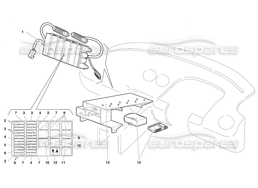 lamborghini diablo sv (1997) sistema eléctrico (válido para rh d. - marzo 1997) diagrama de piezas