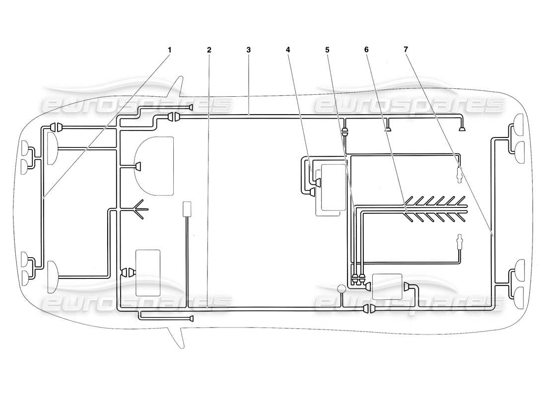 lamborghini diablo sv (1997) sistema eléctrico (válido para rh d. - marzo 1997) diagrama de piezas