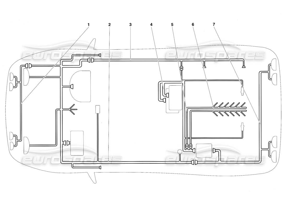 lamborghini diablo sv (1997) sistema eléctrico (válido para rh d. - marzo 1997) diagrama de piezas