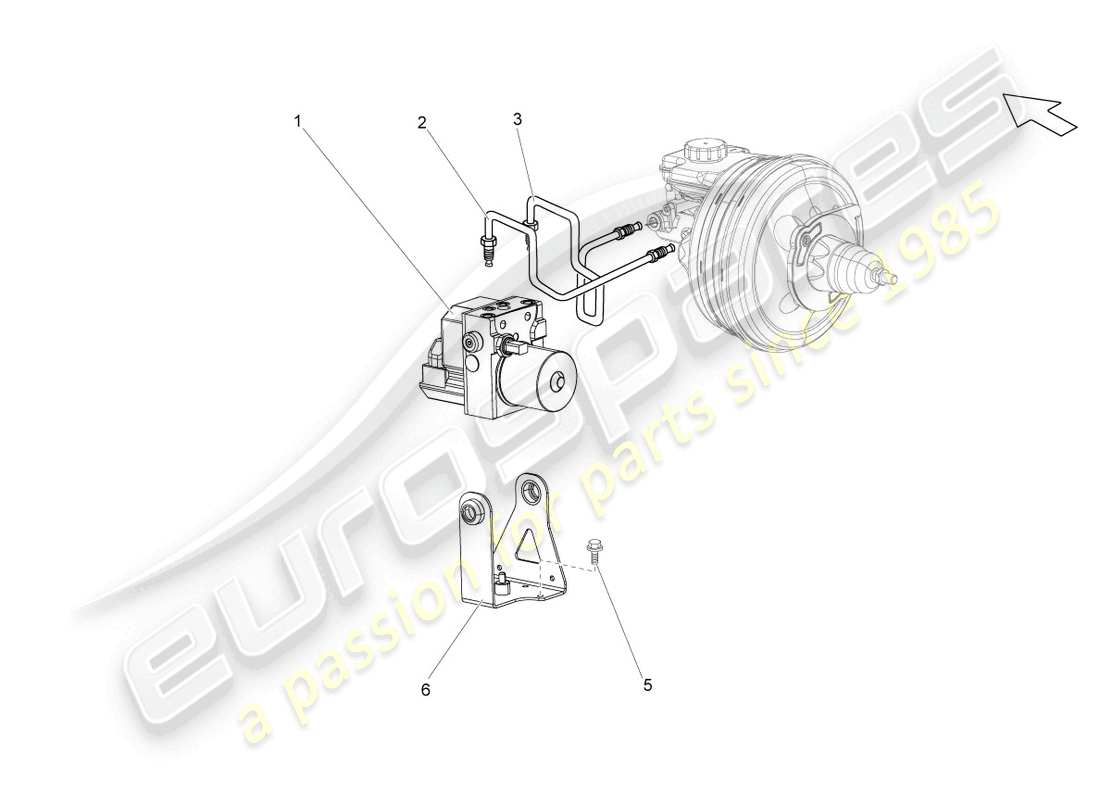 un diagrama de piezas del catálogo de piezas Lamborghini Gallardo Coupe (2004)