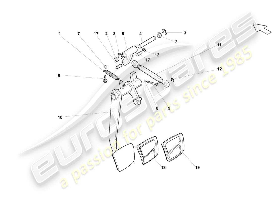 un diagrama de piezas del catálogo de piezas lamborghini lp560-4 spider (2013)