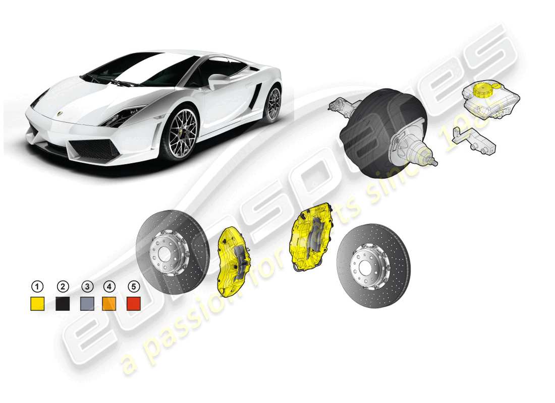 un diagrama de piezas del catálogo de piezas lamborghini lp550-2 spyder (accessories)
