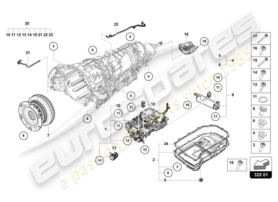 diagrama de pieza que contiene el número de pieza 0bl325585