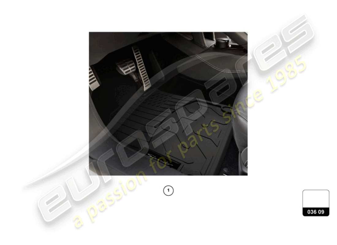 un diagrama de piezas del catálogo de piezas lamborghini huracan sterrato (accessories)