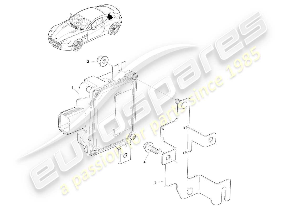 aston martin v8 vantage (2005) diagrama de piezas de los módulos de bomba de combustible