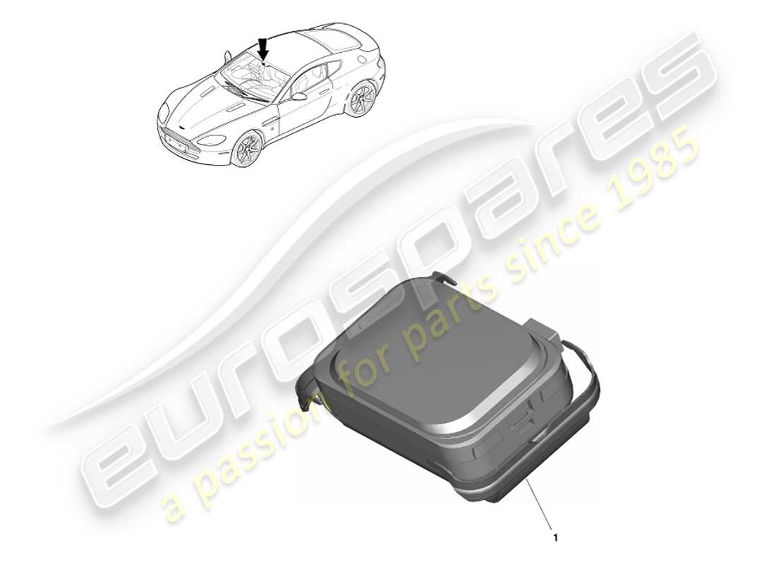 aston martin v8 vantage (2007) diagrama de piezas del sensor de lluvia y luz diurna