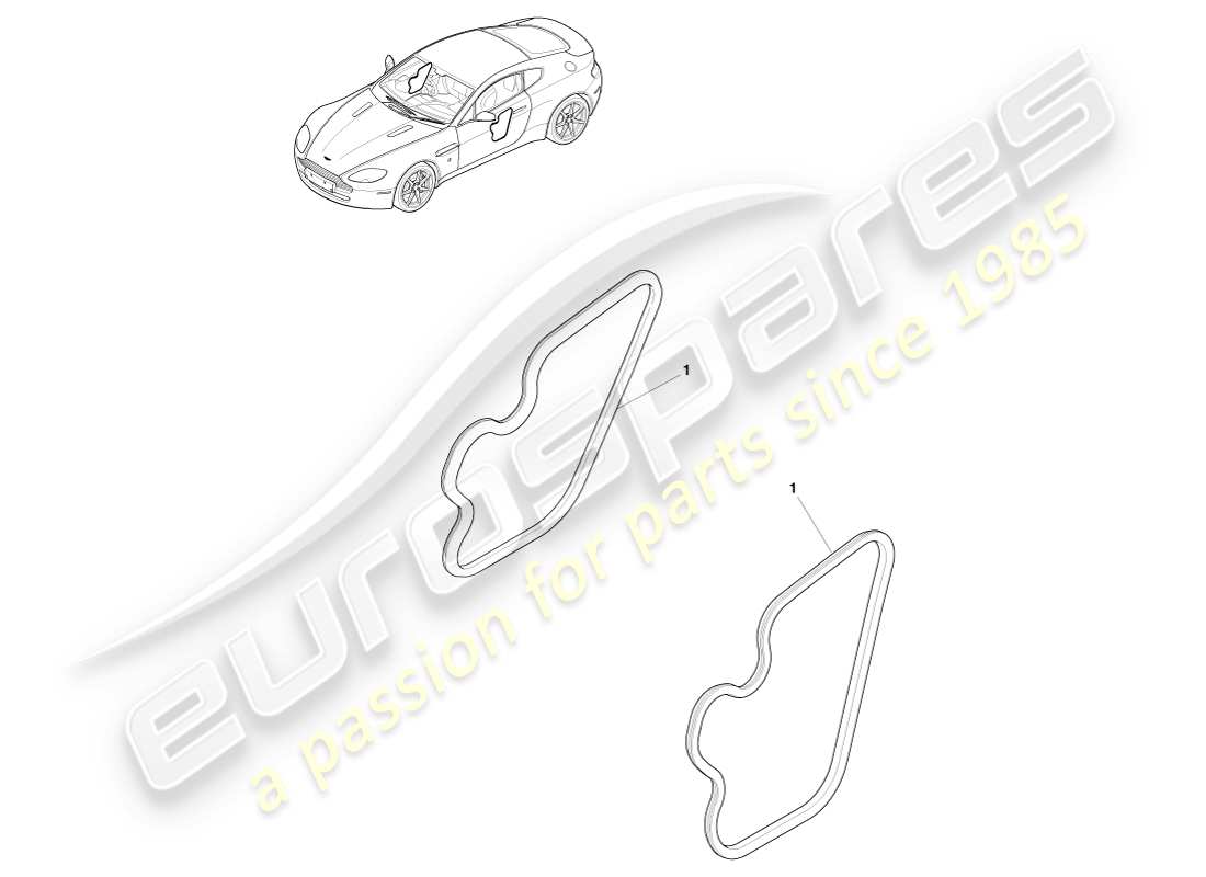 un diagrama de piezas del catálogo de piezas aston martin v8 vantage (2005)