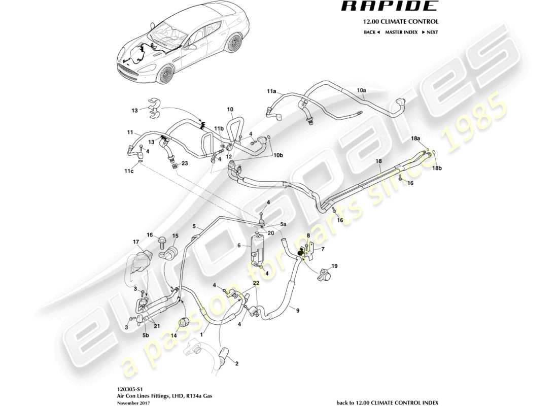 diagrama de pieza que contiene el número de pieza ad43-19a705-ba