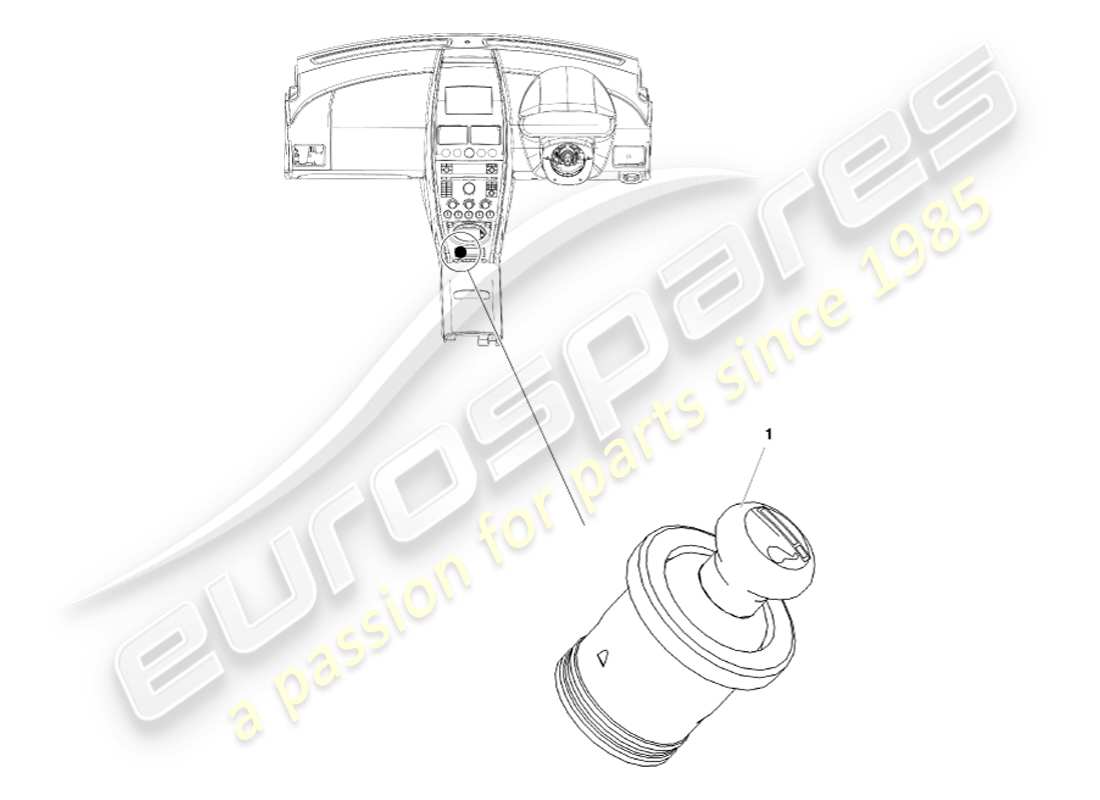 aston martin v8 vantage (2007) diagrama de piezas del encendedor de cigarros