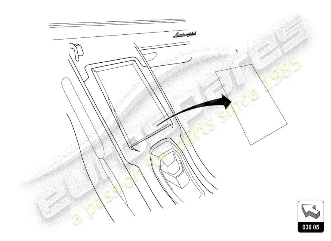 lamborghini huracan evo spyder (accessories) protección contra impactos diagrama de piezas