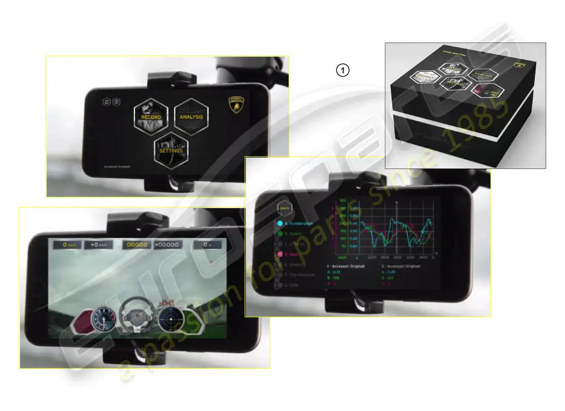 lamborghini huracan lp610-4 coupe (accessories) kit de instalación diagrama de piezas