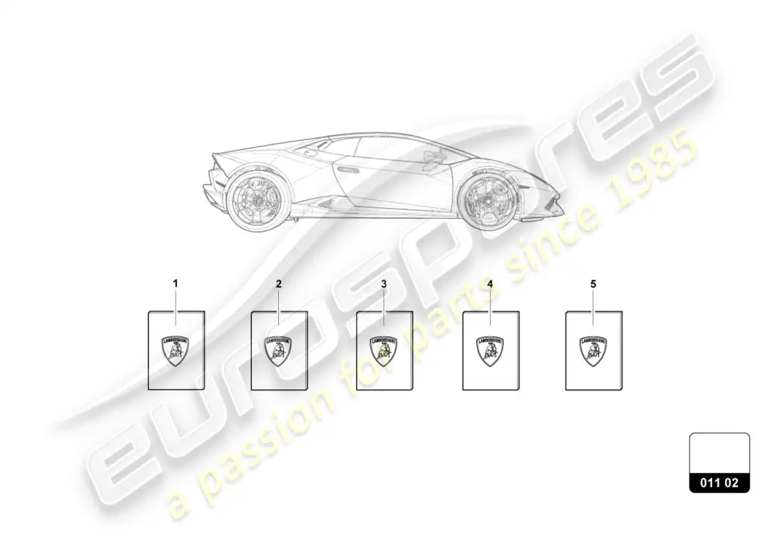 lamborghini lp610-4 spyder (2016) billetera para vehículo diagrama de piezas