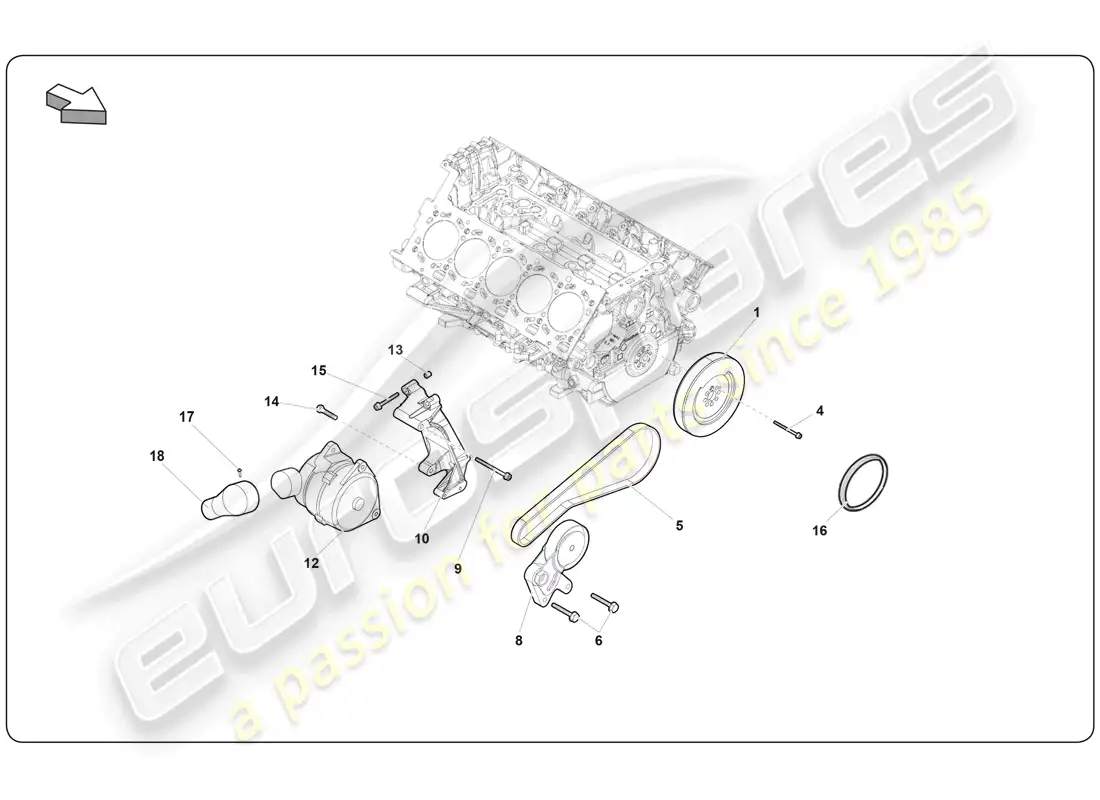 lamborghini super trofeo (2009-2014) alternador diagrama de piezas