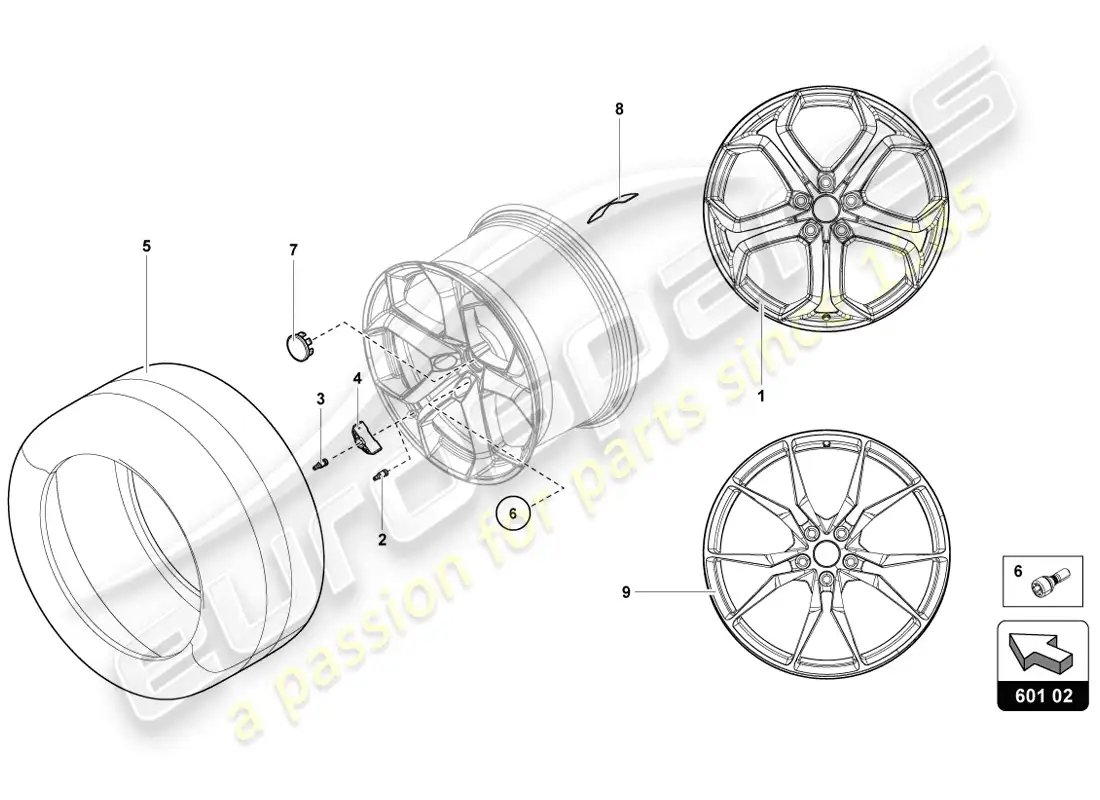 lamborghini lp720-4 coupe 50 (2014) ruedas/neumáticos diagrama de piezas