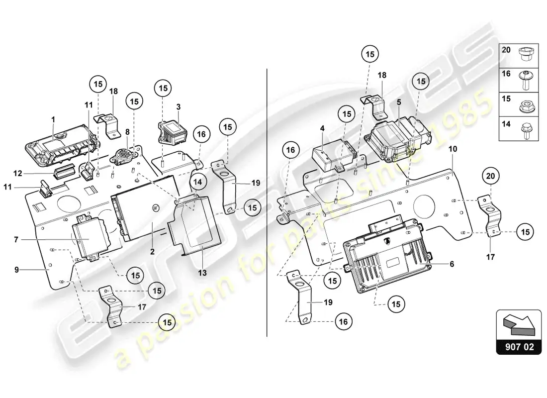 lamborghini lp720-4 coupe 50 (2014) electricidad diagrama de piezas