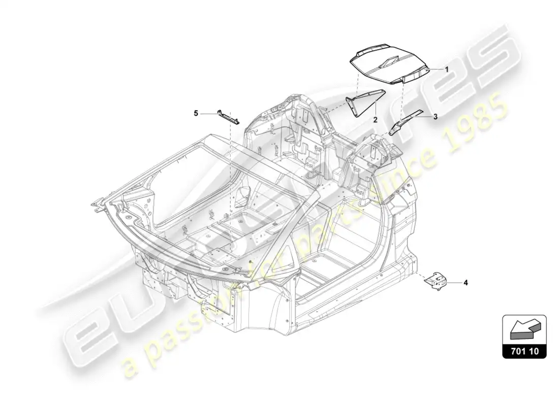 lamborghini centenario roadster (2017) marco diagrama de piezas