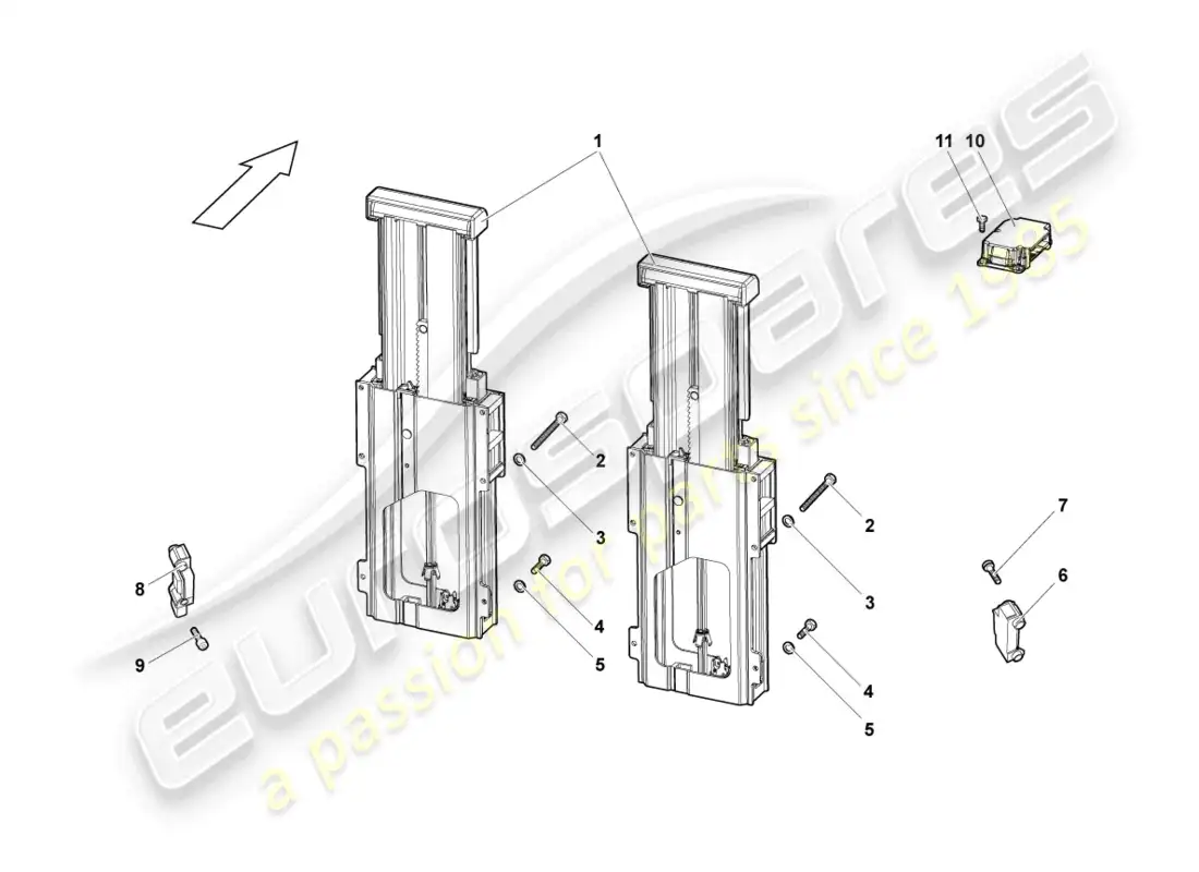 lamborghini murcielago roadster (2005) overroll protection diagrama de piezas