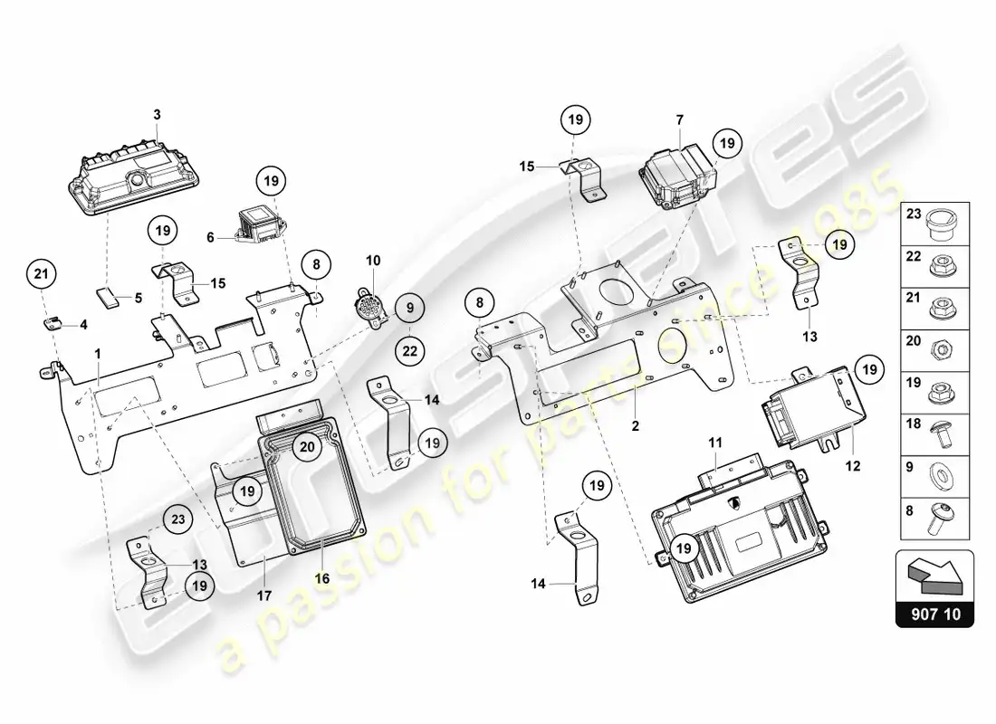 lamborghini centenario roadster (2017) electricidad diagrama de piezas