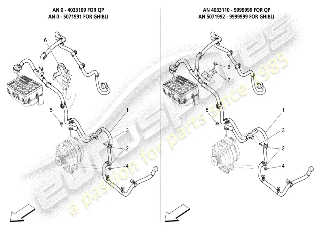 maserati ghibli (2019) diagrama de piezas de cableado principal