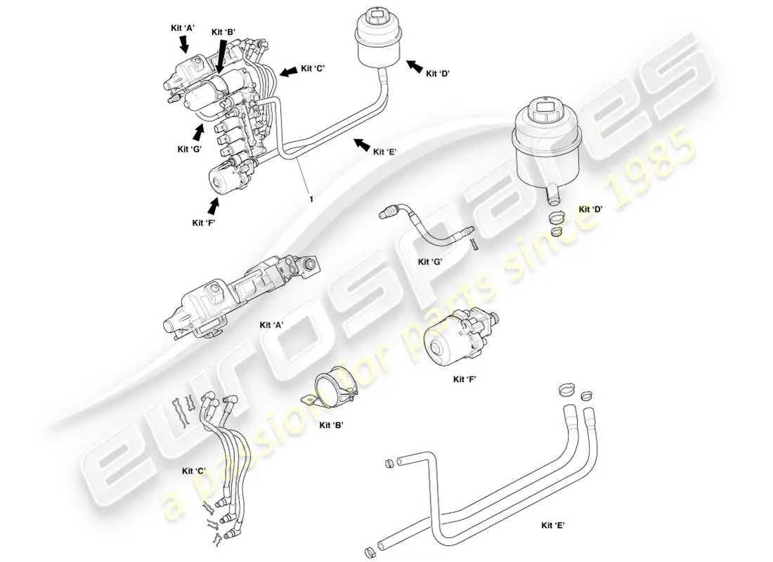 aston martin one-77 (2011) kits de cambio deportivo diagrama de piezas