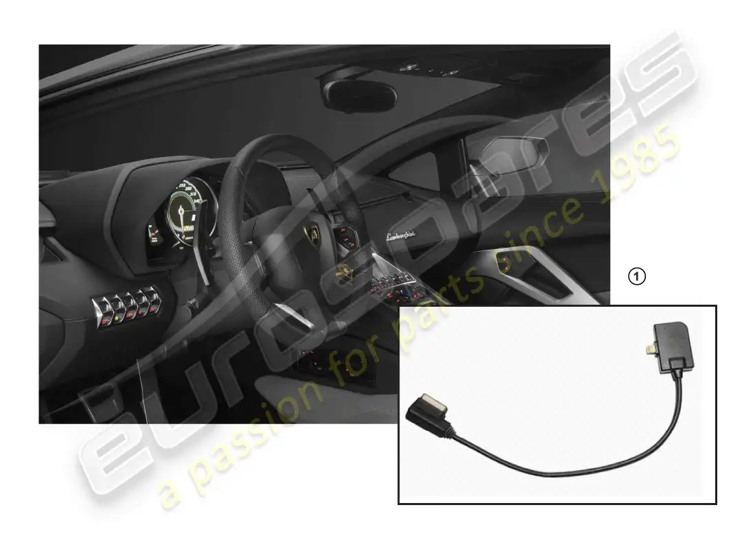 lamborghini huracan lp610-4 coupe (accessories) diagrama de piezas del adaptador