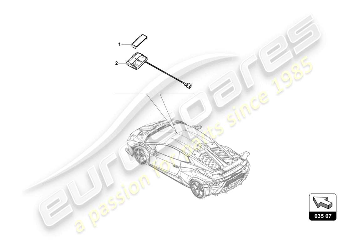 lamborghini tecnica (2024) para vehículos con sistema de tarjeta telepass etc diagrama de piezas