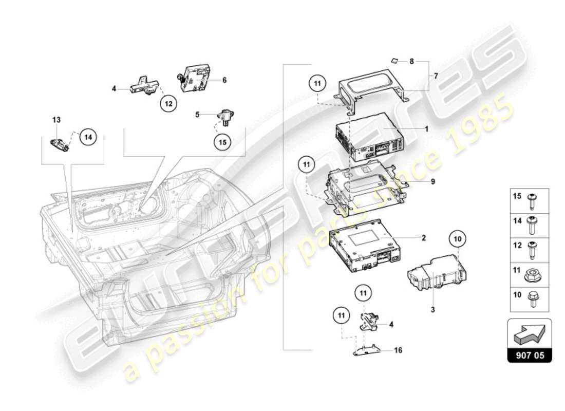 lamborghini ultimae (2022) diagrama de piezas eléctrica