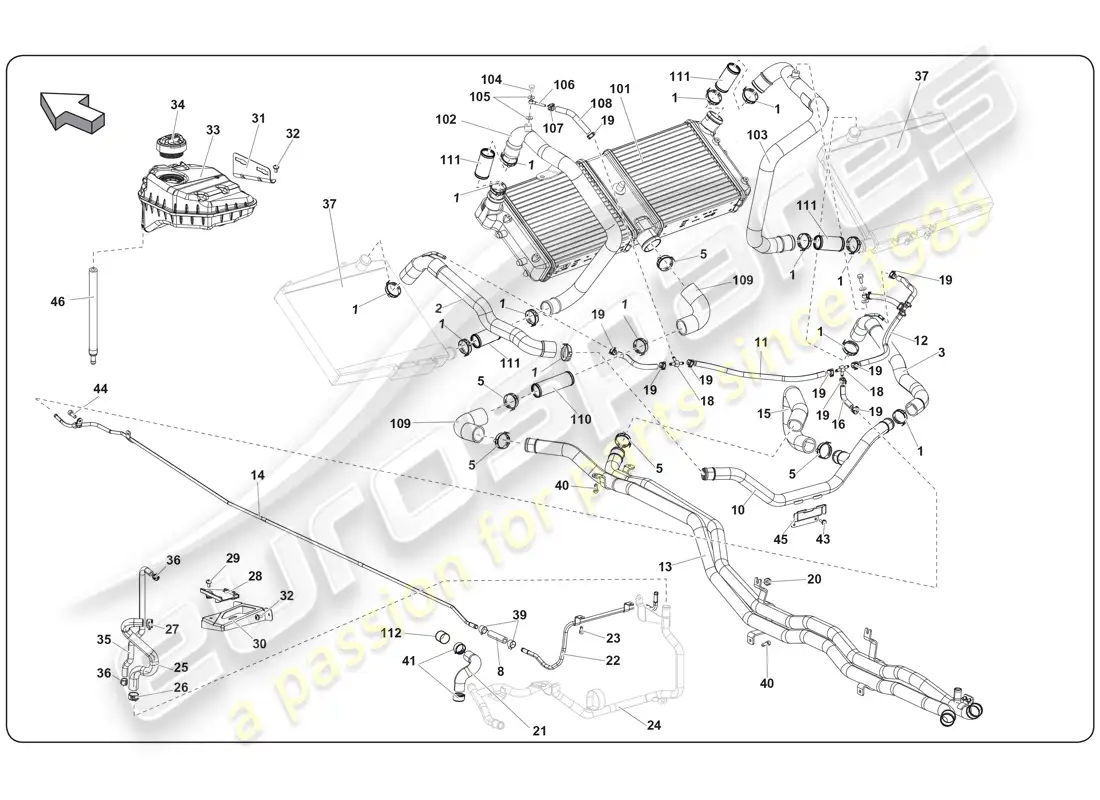 diagrama de pieza que contiene el número de pieza 400121525