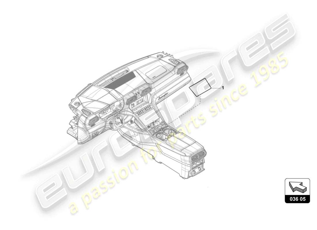 lamborghini urus s (accessories) protección contra impactos diagrama de piezas