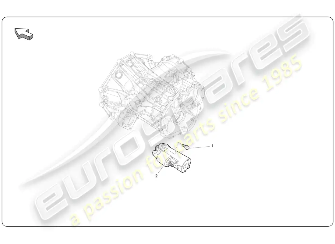 lamborghini super trofeo (2009-2014) motor de arranque diagrama de piezas