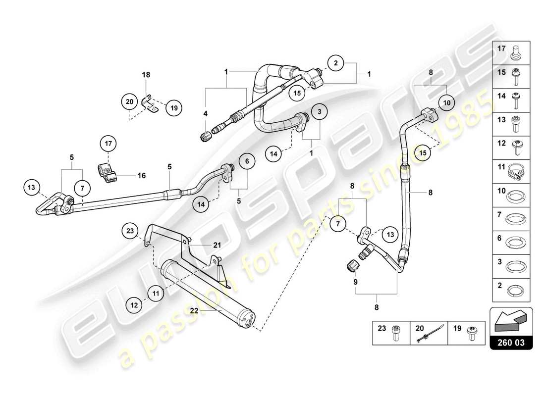 lamborghini ultimae (2022) sistema de aire acondicionado con regulación electrónica esquema de piezas