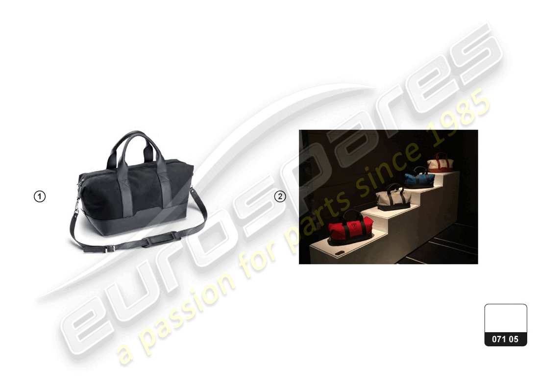 lamborghini huracan sterrato (accessories) diagrama de piezas del set de bolsas de viaje