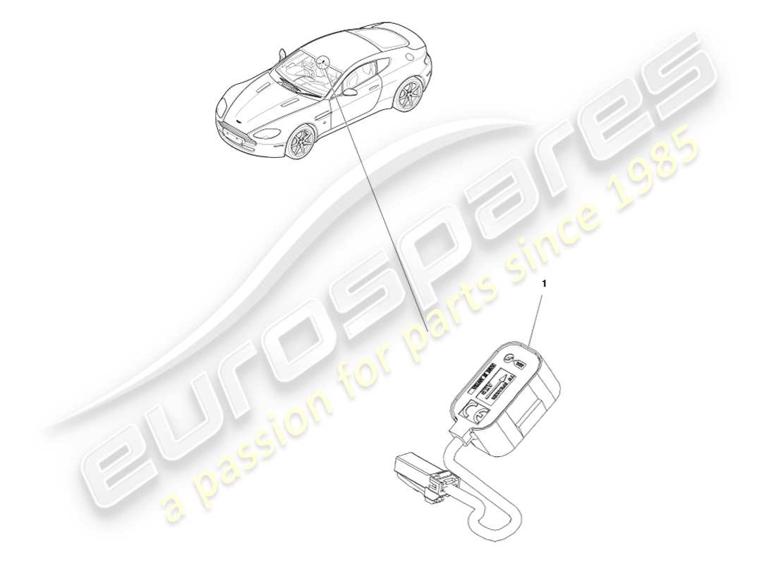 aston martin v8 vantage (2005) diagrama de piezas del subsistema de control por voz
