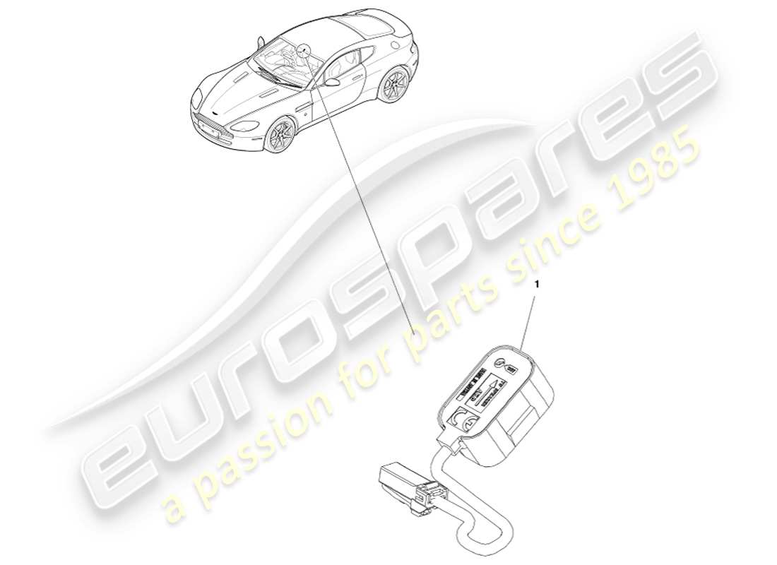 aston martin v8 vantage (2007) diagrama de piezas del subsistema de control por voz