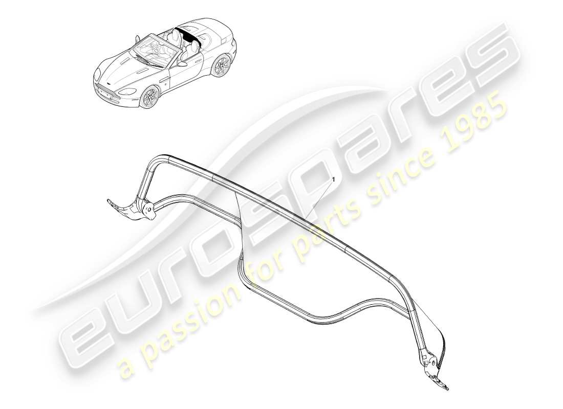 aston martin v8 vantage (2005) diagrama de piezas del deflector de viento