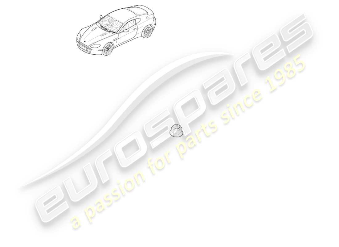 aston martin v8 vantage (2005) diagrama de piezas de tuercas y pernos de tierra