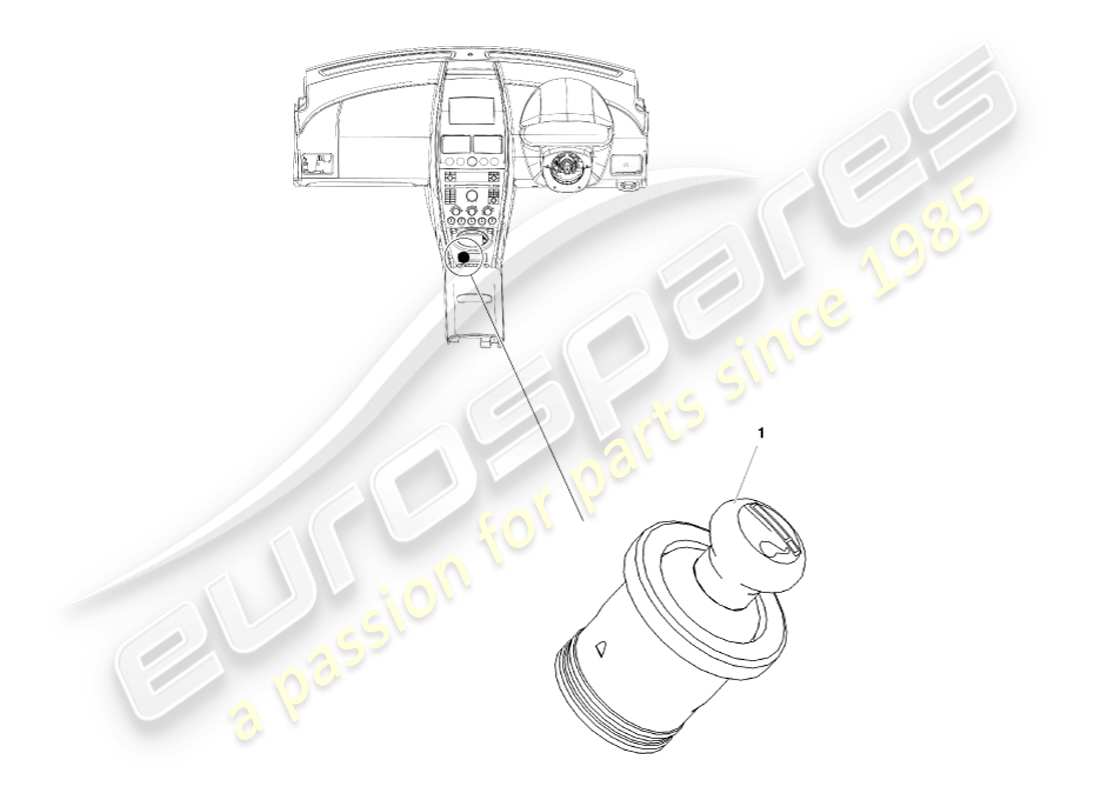aston martin v8 vantage (2005) diagrama de piezas del encendedor de cigarros