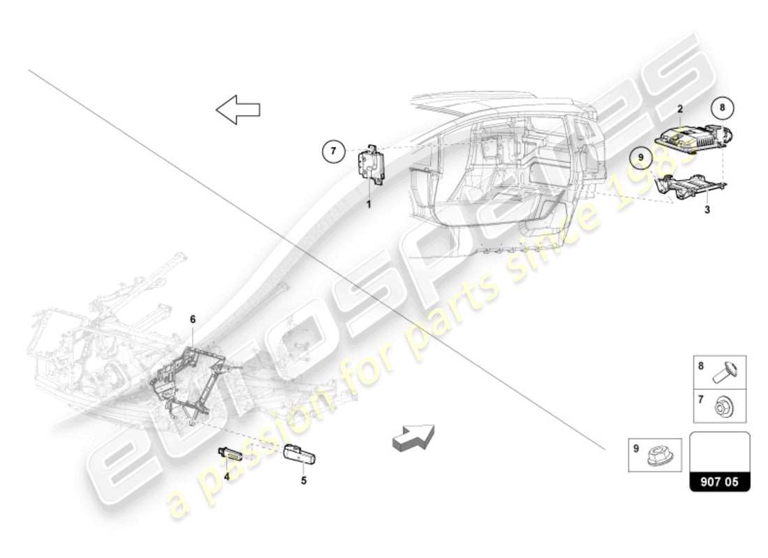 lamborghini revuelto coupe (2024) unidades de control diagrama de piezas