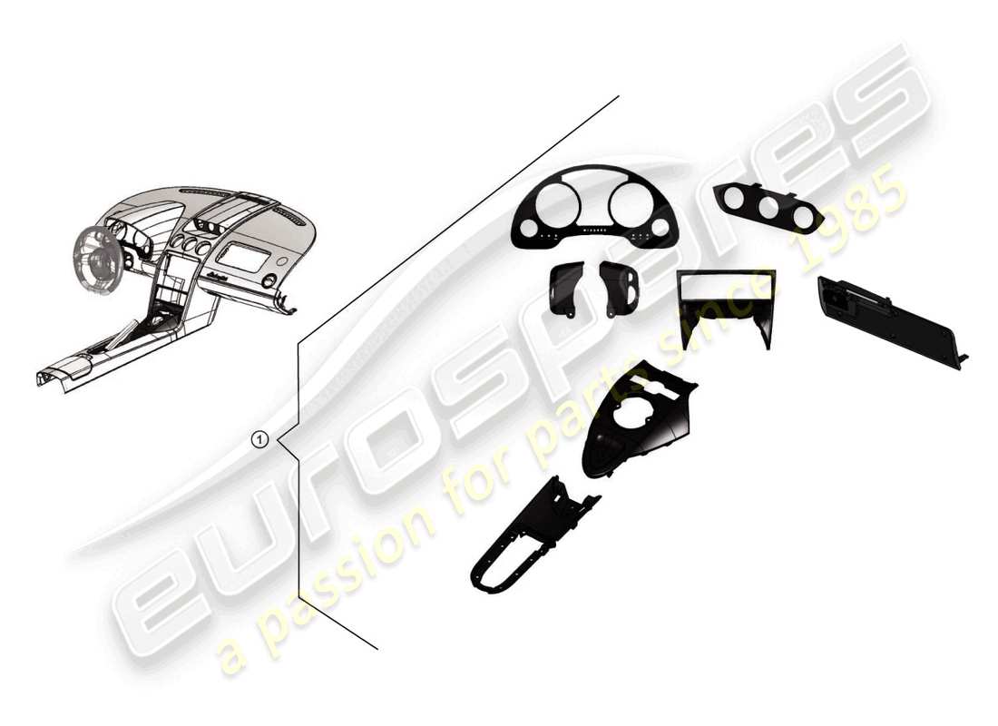 lamborghini lp550-2 spyder (accessories) kit de remodelación pintura de piano diagrama de piezas