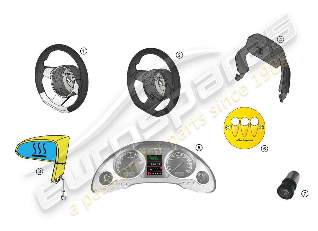 lamborghini lp560-4 coupe (accessories) paquete de renovación diagrama de piezas