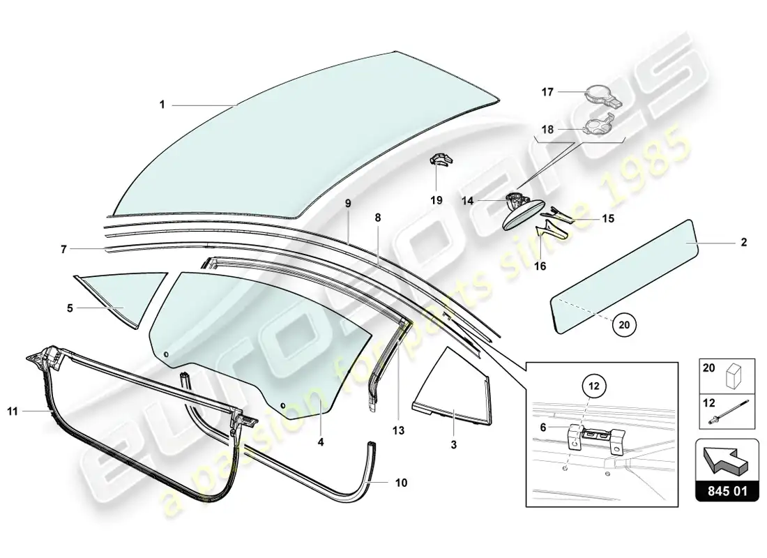 diagrama de pieza que contiene el número de pieza 4f0857593g