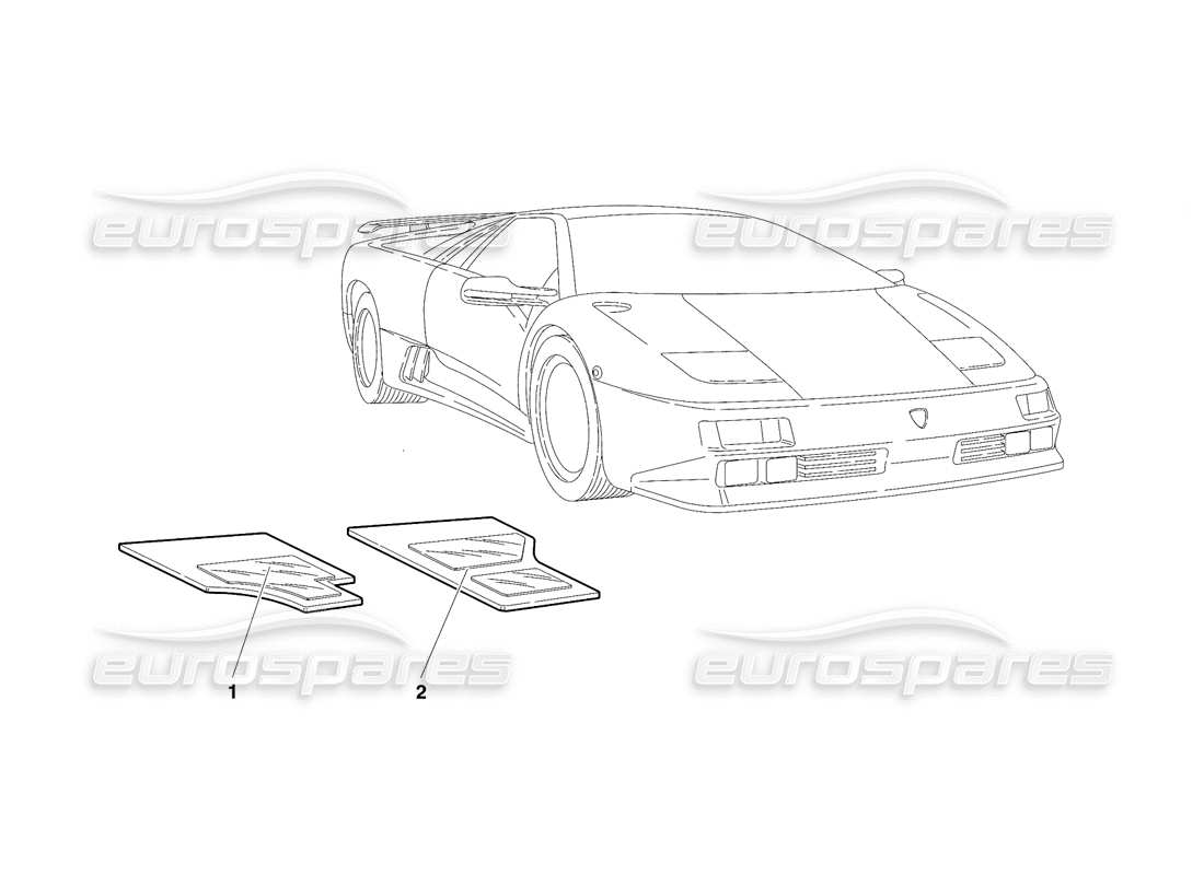 lamborghini diablo se30 (1995) accesorios (válido para la versión rh d. - enero 1995) diagrama de piezas