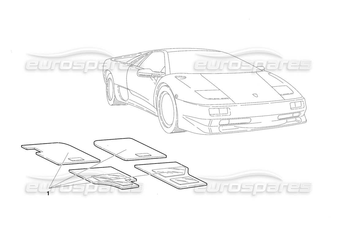 lamborghini diablo sv (1997) accesorios (válido para rh d. - marzo 1997) diagrama de piezas